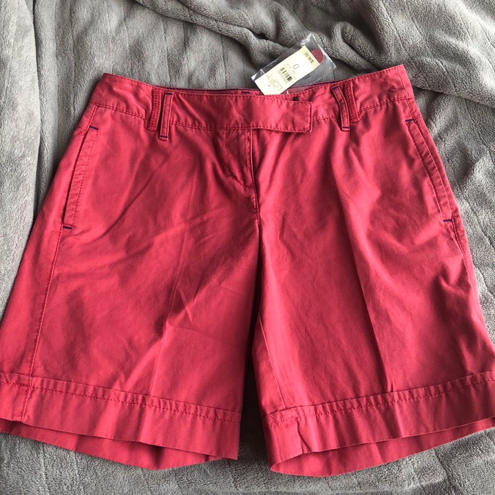 NWT LOFT Red/Pink shorts